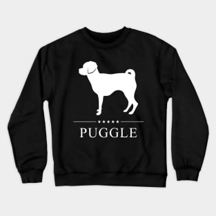 Puggle Dog White Silhouette Crewneck Sweatshirt